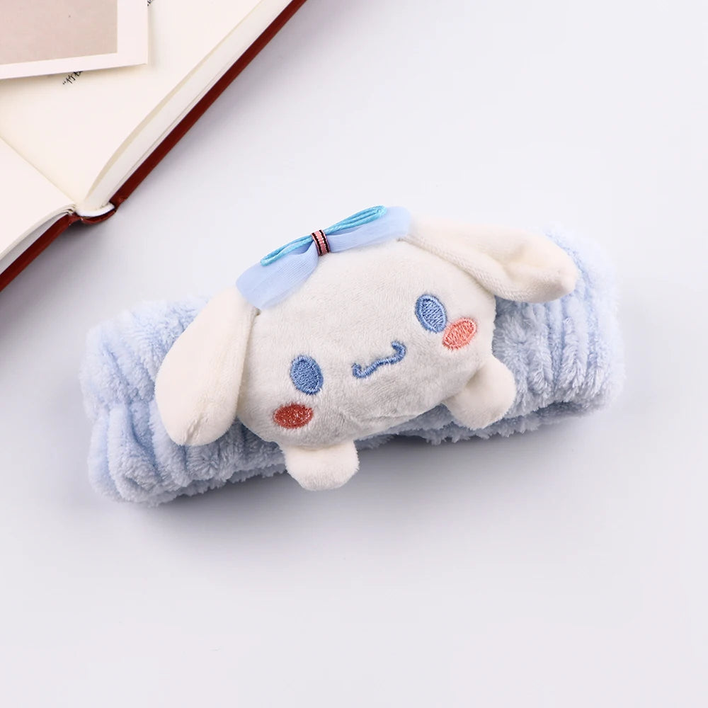 Sweet Cool Villain Character Plush Doll Face Wash Makeup Hairband Kawaii Anime Girls Cute Non Slip Elastic Hair Accessories