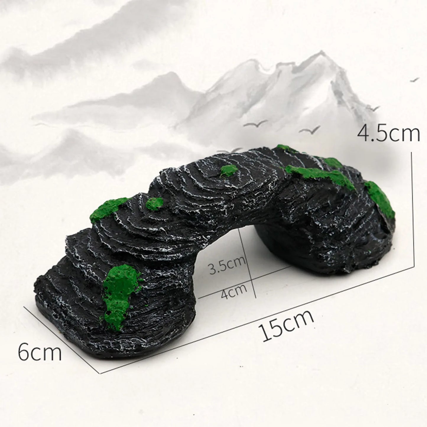 Fish Tank Artificial Bridge Resin Landscape Decoration Bridge Aquarium Equipment Accessories Ornament Cave Aquatic Pet Fish