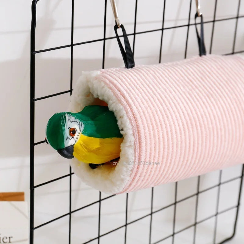 Hamster Tunnel Hammock for Small Animals Warm Squirrel Hedgehog Rabbit Chinchilla Bed Cage Plush House Nest Hamster Accessories