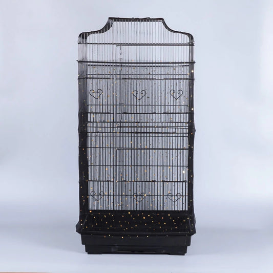 Bird Cage Easy Cleaning Covers Mesh Seed Catcher Guard Bird Cage Net Shell Skirt Dust-proof Airy Mesh Parrot Portable Cage