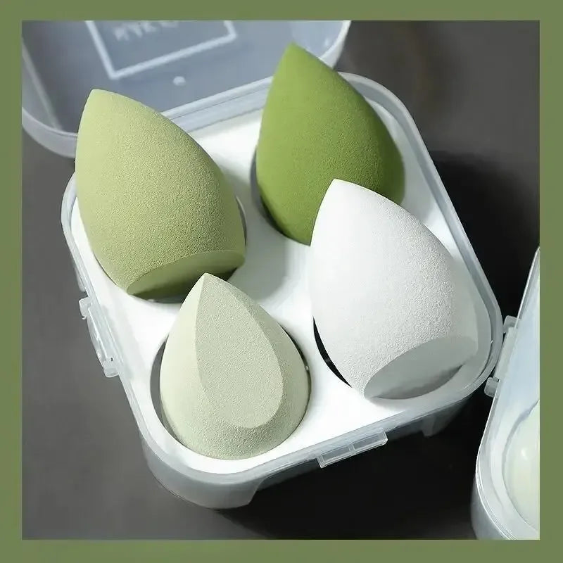 4PCS Ombre Makeup Sponge Set - Latex-Free Blenders for Travel