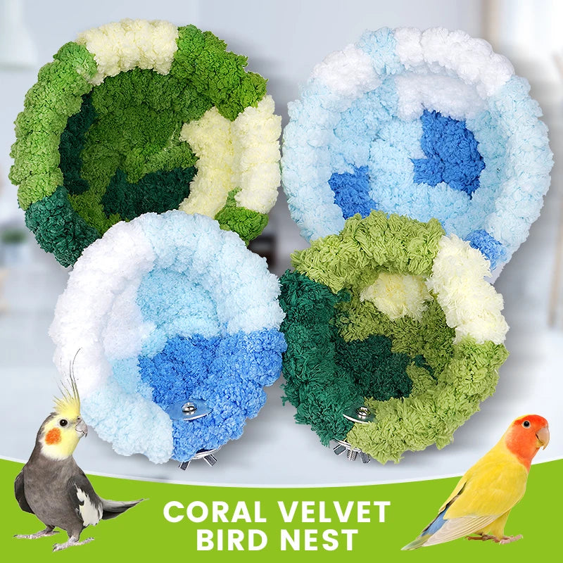 Bird Nest for Cage Warm Bird Nest Bird Beds Parrot Nest Parakeet Nest Cockatiel Bed Winter Sleeping Bed Bird Hammock for Parrot