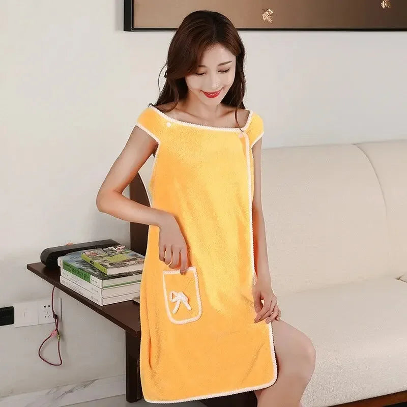 Womens Bath Towels Girls Wearable 140*85Cm Fast Drying Bathing Beach Spa Bathrobes Wash Clothing, Shower Bath And Gym Towel