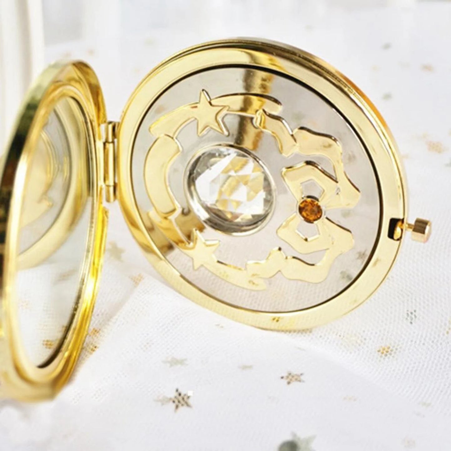 Anime Star Crystal Makeup Mirror Foldable Cosplay Prop Portable Cosmetic Accessory