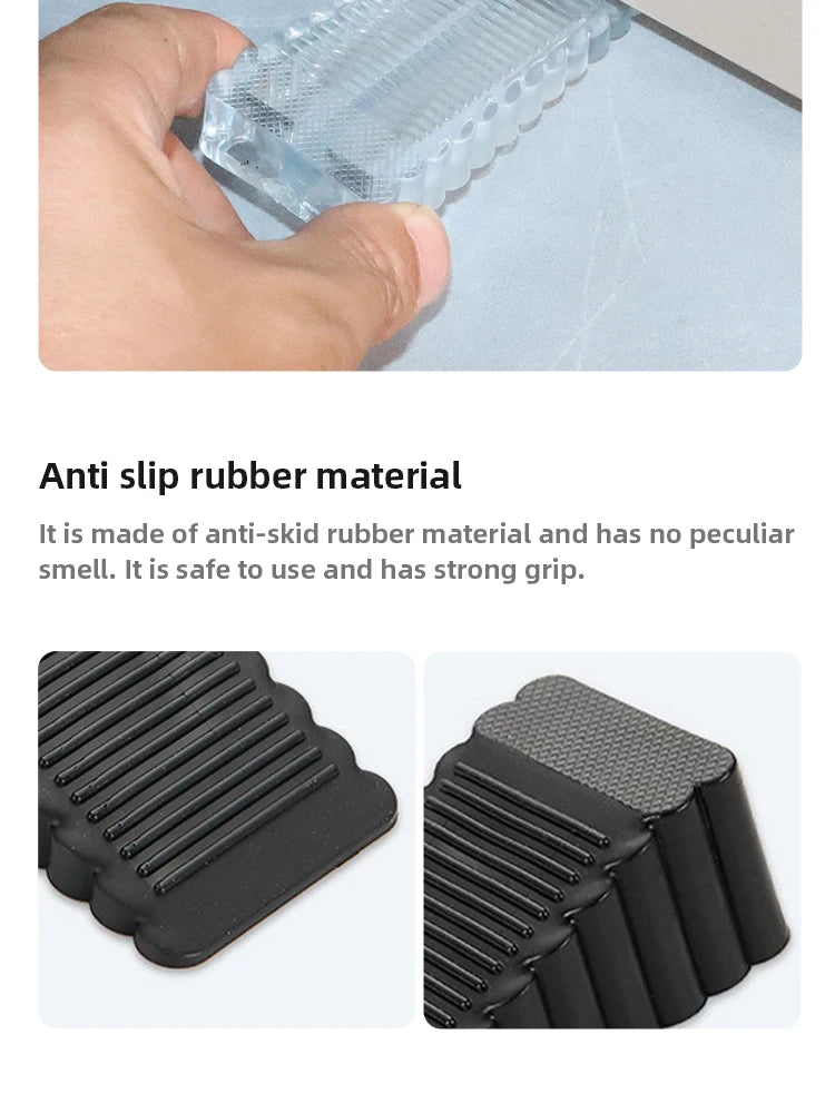 Silicone Door Stop Wedge Safety Stoppers Reusable Shock Absorbent Home Office Anti-Folder Hand Door Stopper Anti-collision Stop