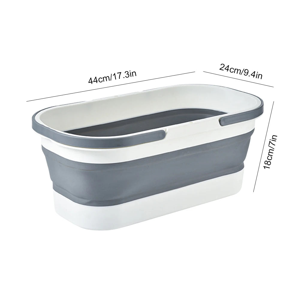 Foldable Mop Bucket Portable Wash Basin Large Capacity Dishpan for Kitchen and Bathroom Cleaning Space Saving Design