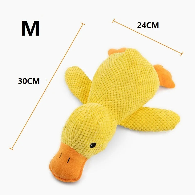 Dog Toy Plush Companion Bite Resistant Teeth Grinding Sound Relief Duck Sound Toy Interactive Pet Toys GWJ15
