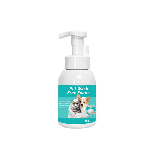 Waterless Pet Shampoo Foam for Dogs Cats 300ml Deodorizing Dry Bath with Odor Removal No-Rinse Cleaning Formula