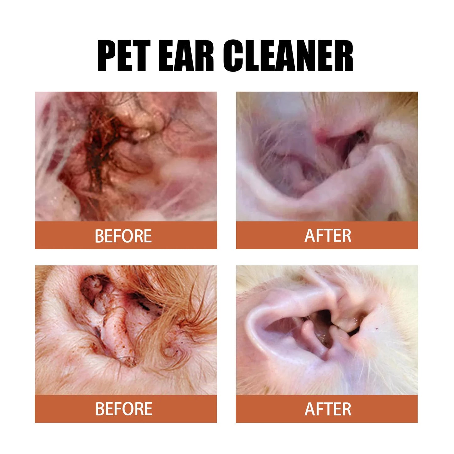 Dog Ear Cleaner Drop Earwax Odor Removal Itching Infection Control Ear Mite Treatment Gentle Cleansing Pets Ear Wash Solution