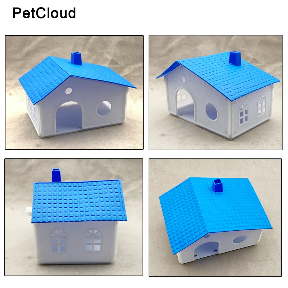PetCloud Bird Cage Decoration Villa Plastic Birds Nest Parrot Cage Box Bird House Parrot Bedroom Decorative Supplies For Porrots