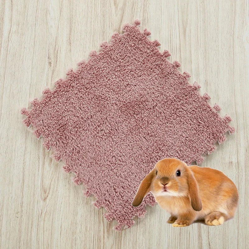 4/10Pcs Rabbit Guinea Pig Cage Liner Small Pet Items Anti Slip Bedding Mat Pee Pad for Hamsters Soft Warm Rabbit Sleep Mat Bed