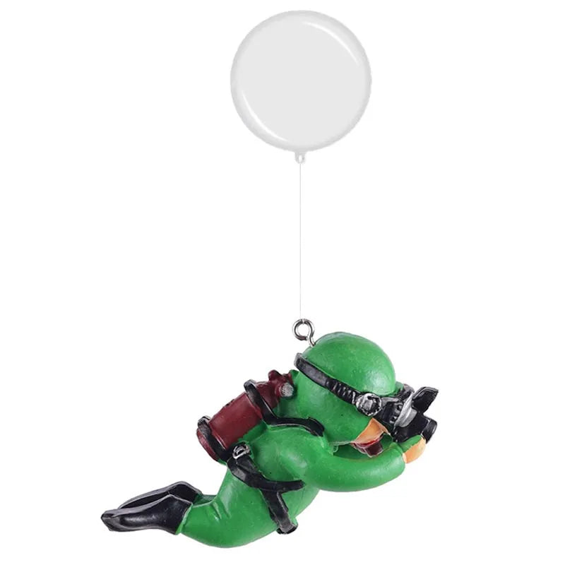 Fish Tank Decoration Resin Landscaping Small Ornaments Mini Diver Glow Aquarium Decor Floating Ball Aquarium Accessories