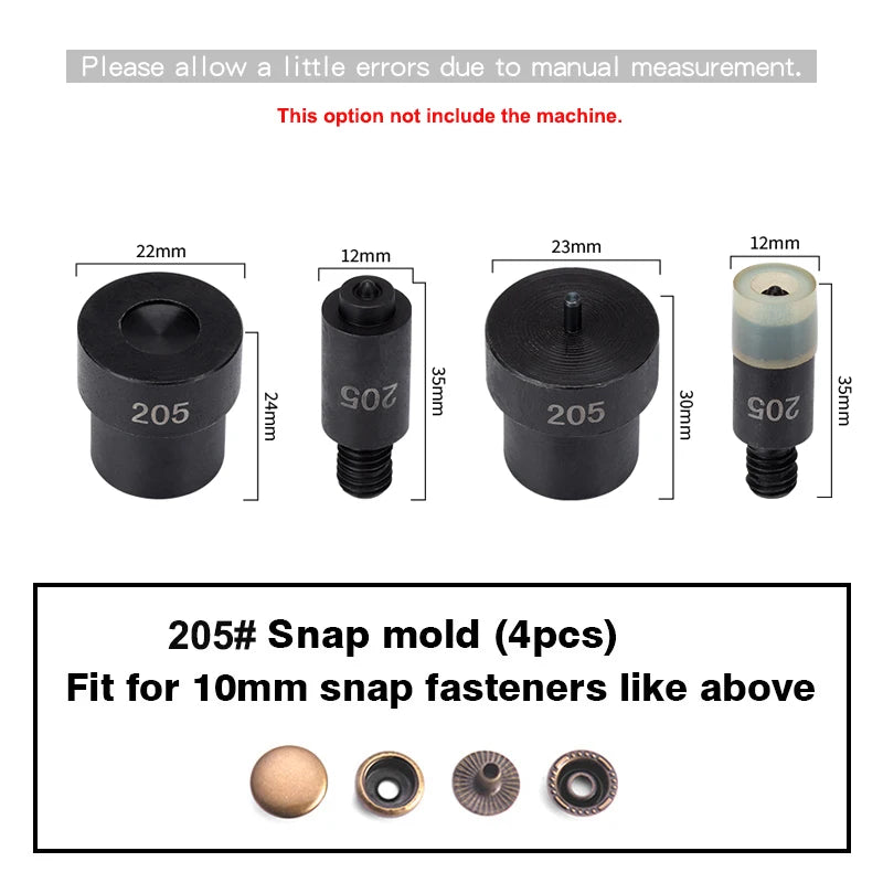 WUTA Manual Button Installation Tool for DIY Crafts Mute Punching Mushroom Rivets and Eyelets Hand Pressing Tool