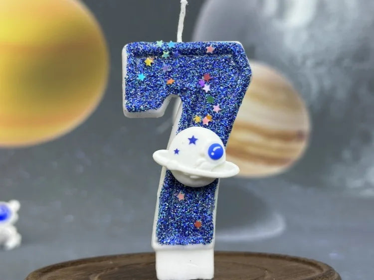 DIY Digital Birthday Wax Planet Universe Cake Candles