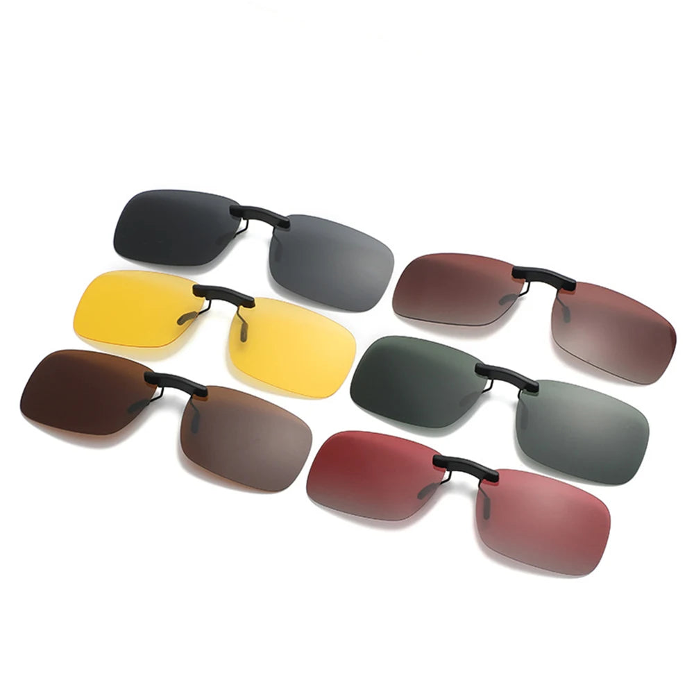 Polarized Sunglasses Clips Outdoor Driving Night Vision Eyeglasses UV400 Shades High Definition Myopia Frame Sun Glasses Clips