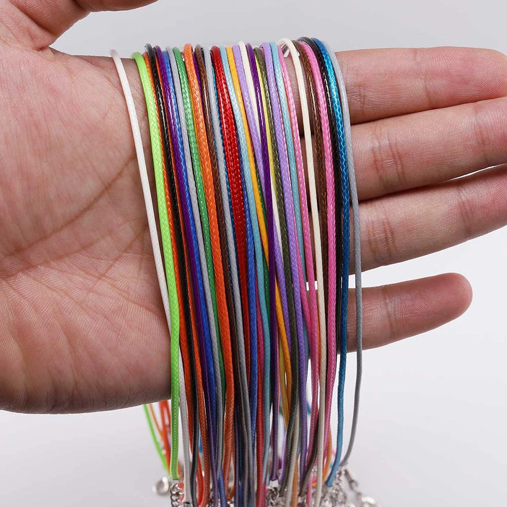 30pcs/Set 50cm Leather Rope Necklace with Lobster Clasp