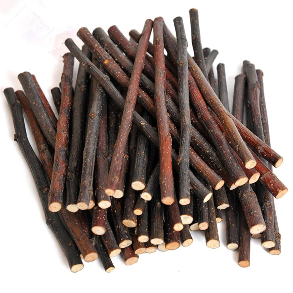 10/20pcs Professional Hamster Rabbit Molar Stick Apple Tree Stick Minerals Molar Toys for Chinchilla Hamster Rabbit Pet Supplies