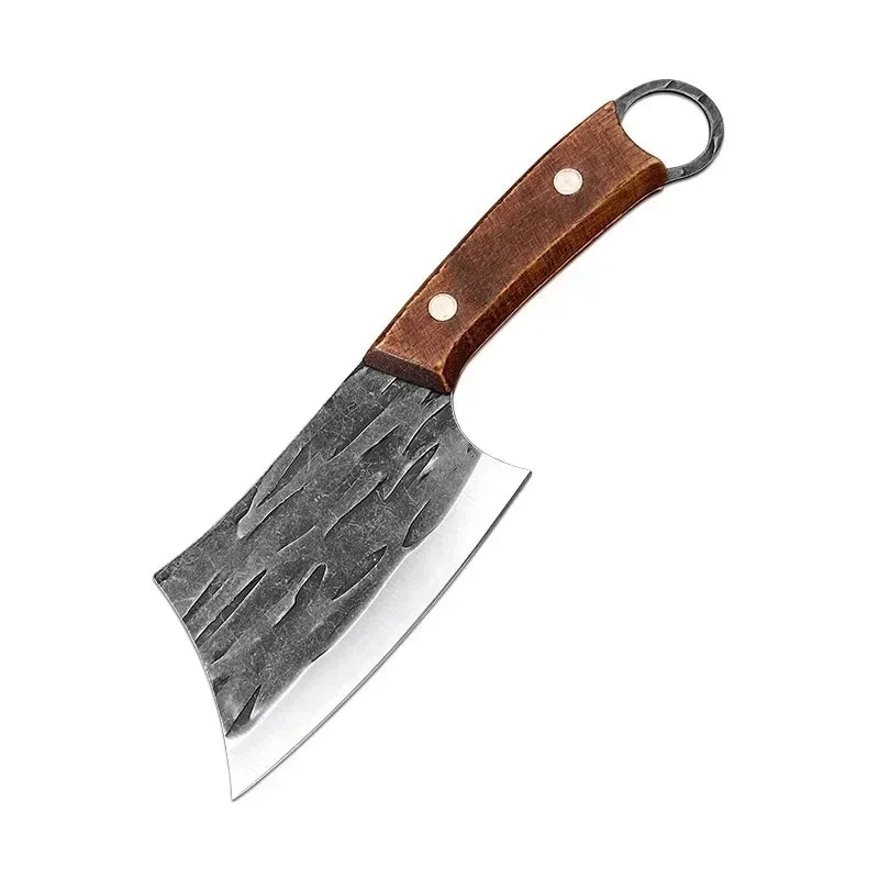 Handmade Utility Knife Cleaver Meat Vegetables Fruit Kitchen Knives Wood Handle Boning Butcher Knife Chef Cooking Cutter Cleaver