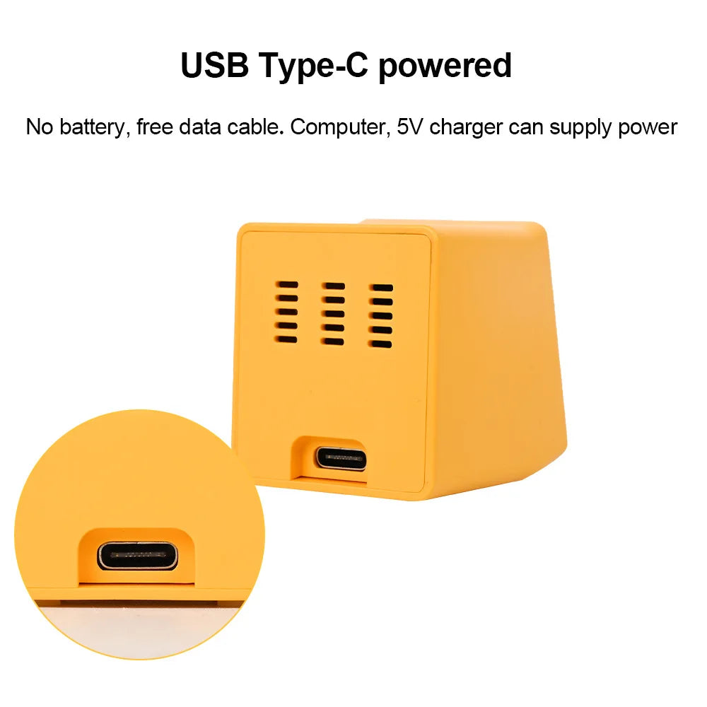 Mini Smart WiFi Weather Station Clock with DIY GIF Animations and Electronic Album for Game Room Decoration