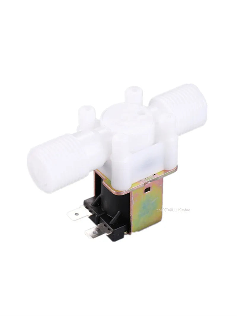 Válvula solenoide eléctrica de plástico normalmente cerrada, interruptor controlador de presión de agua y aire magnético, CA 220 V, CC 12 V, 24 V, 1/2" 3/4"