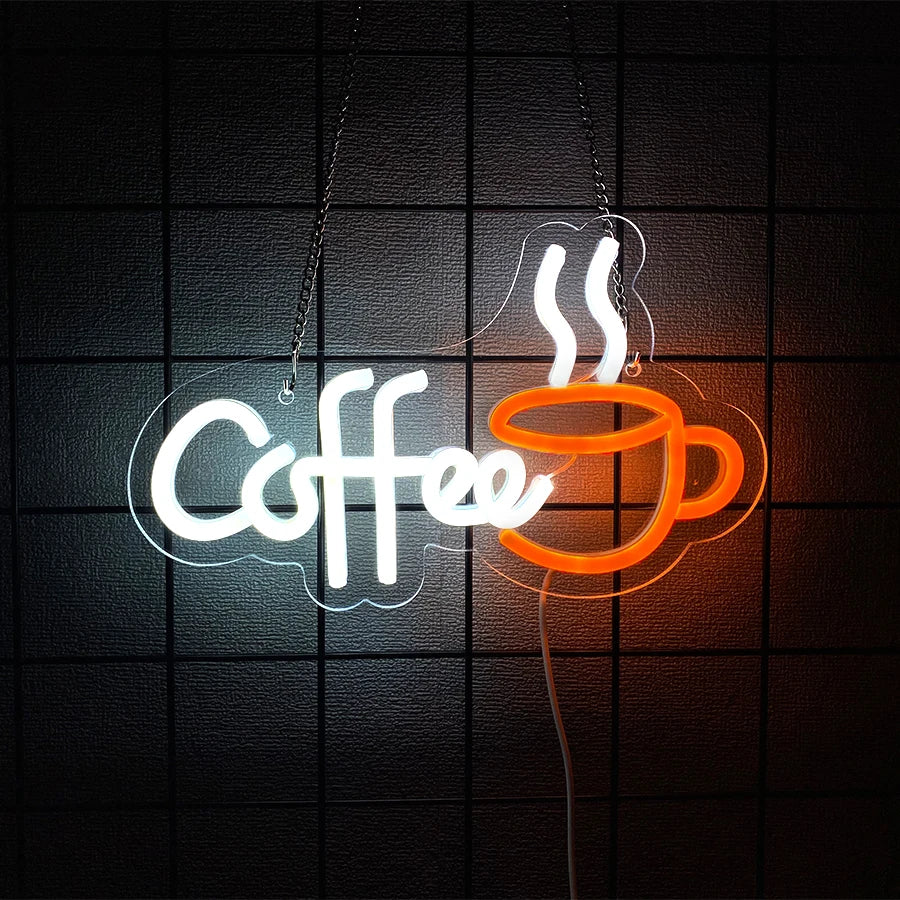 Coffee Neon Sign Super Bright LED with USB Power Supply