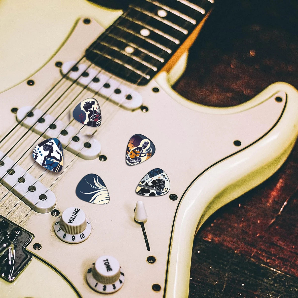 12pcs New Guitar Picks 0.46/0.71/1.0Mm Cartoon Couples