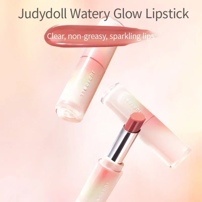 Judydoll Water Gloss Mirror Lipstick Crystal Jelly Lip Gloss Moisturizing Long Lasting Nude Lip Tint Makeup