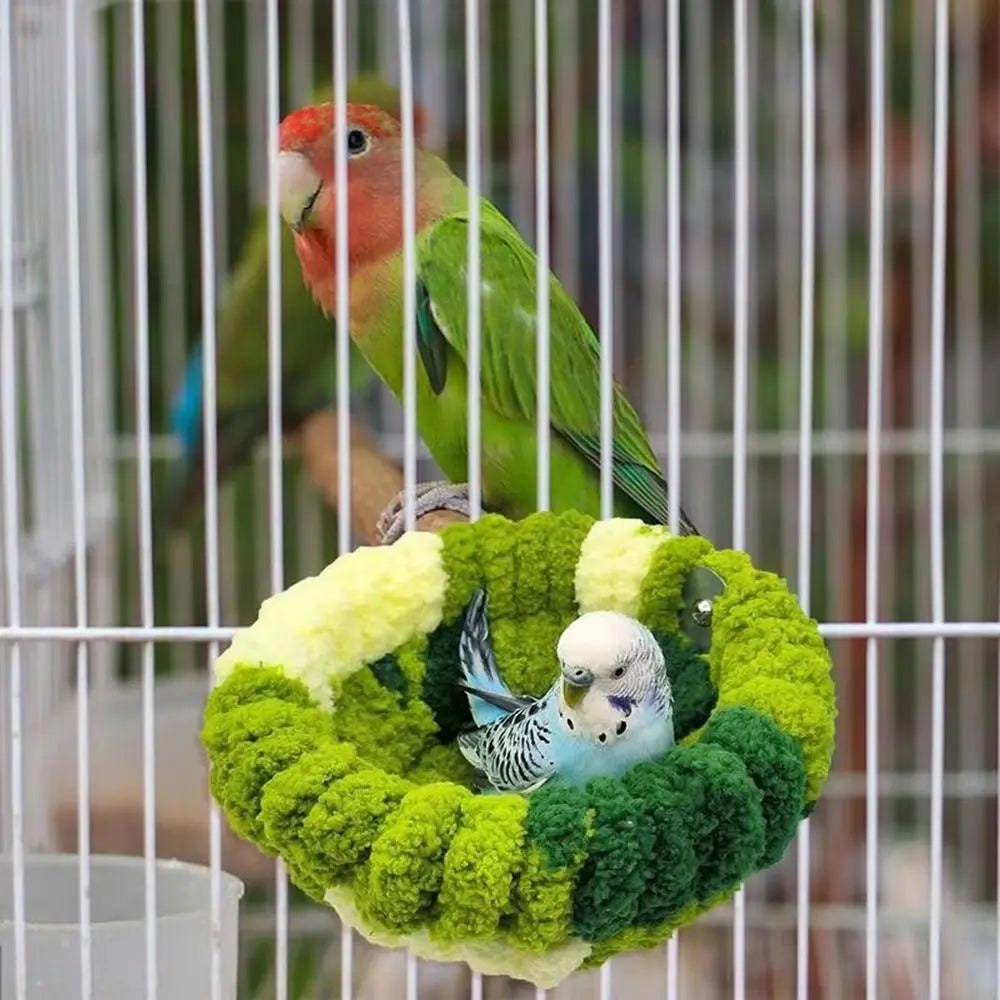 Parakeet Nest Cockatiel Bed Bird Nest Winter Sleeping Bed Plush Warm Bird Beds Comfortable Winter Warmer Pet House Warm Hut Tent