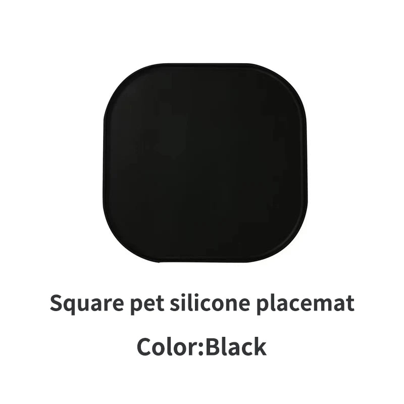 3-color available pet meal MATS, made of silicone, soft and easy to clean, cat feeding MATS, square feeding MATS for eating