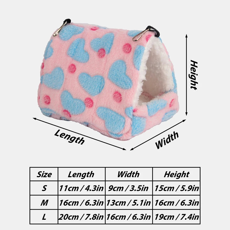 Random Color Cute Hamster House Winter Thickening Warm Soft Beds Small Animal Nest for Hamster Rabbit Squirrel Pet Mini Cage