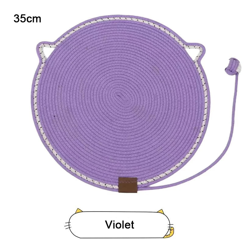 Cotton Rope Cat Scratching Post Mat Cat Scratcher Tool Funny Cat Toys for Grinding Claws Wear-Resistant Cat Scraper Pet Product