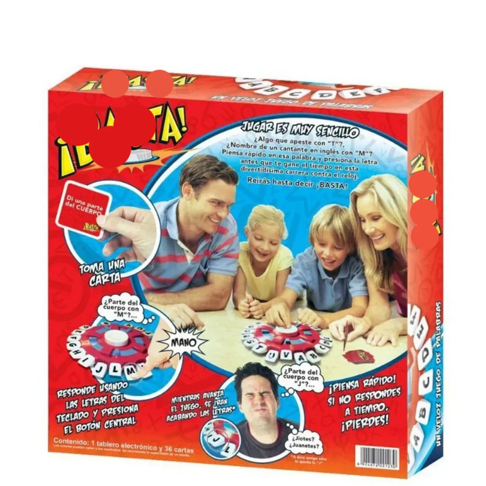 Children's Educational Table Toys English Spanish Alphabet Game Interactive Turntable Family Game