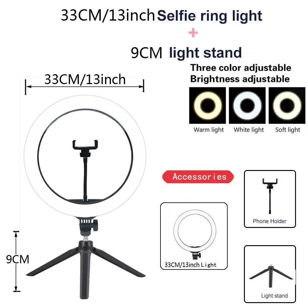 Youtube Shooting Vlog Selfie Ring Light LED Camera Lamp