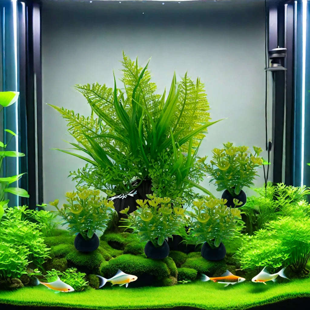 5pc Aquarium Plants Ornaments Plastic Simulation Artificial Water Grass Fish Tank Decoration Accessories