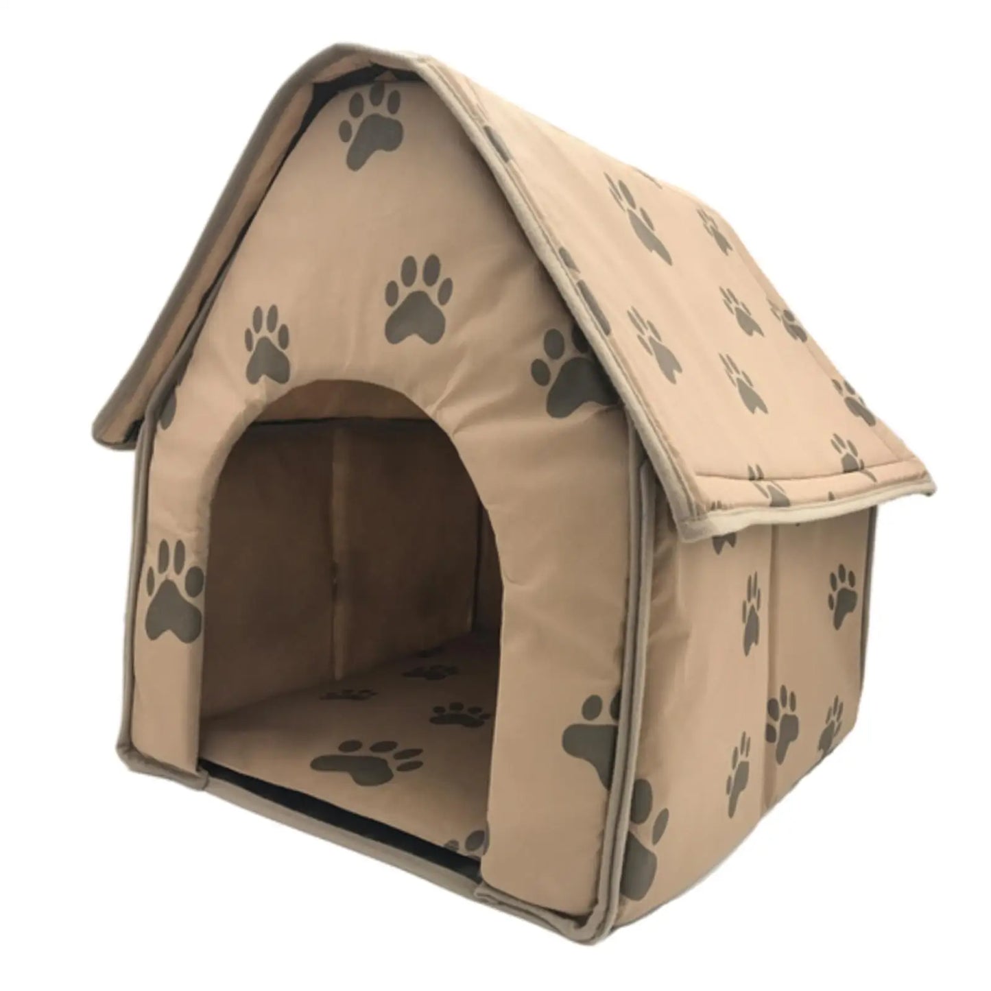 Portable Pet Dog Cat Puppy Soft House Bed Cat Footprint House Tent Kennel