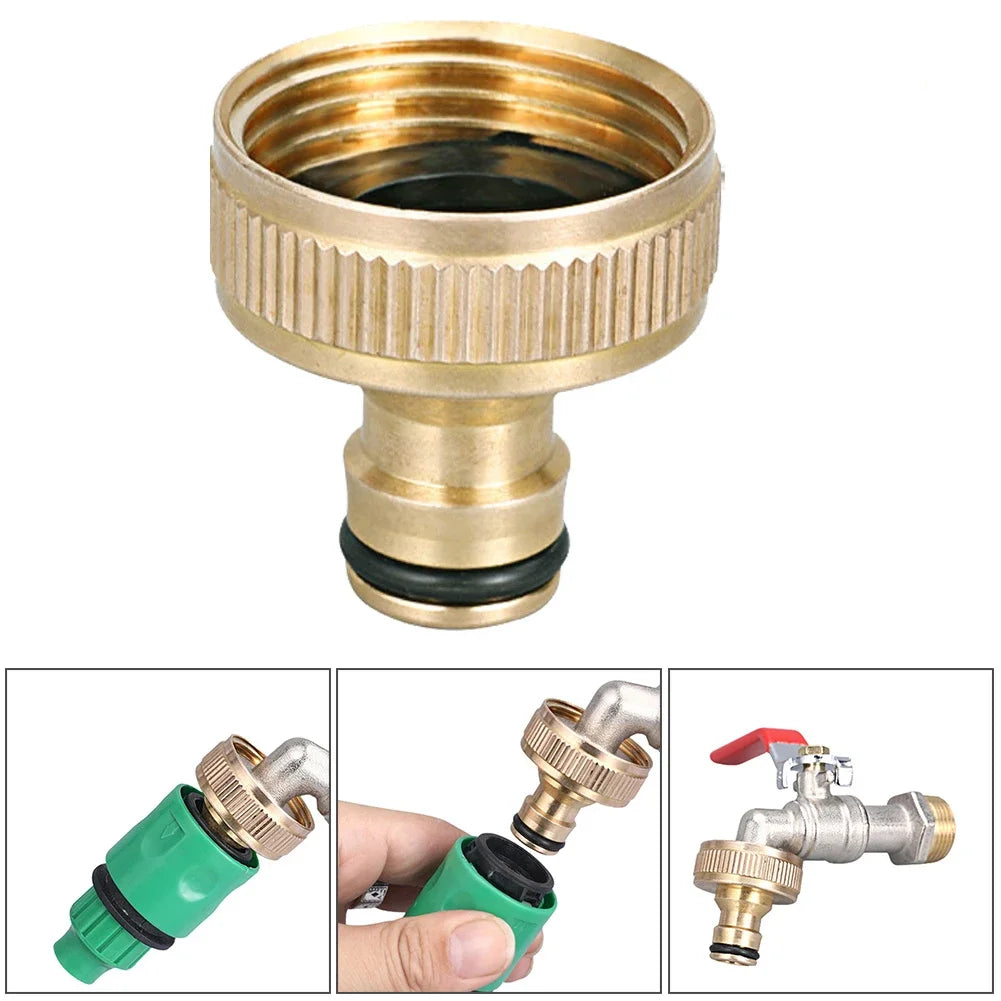 2 piezas de conector de rosca de 3/4" a 1/2" para grifo, adaptador de agua para grifo, conector rápido, accesorios de tubería de agua, accesorio de repuesto para el hogar