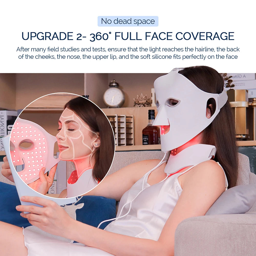 Foreverlily Face Neck LED Mask 7 Colors Photon Therapy