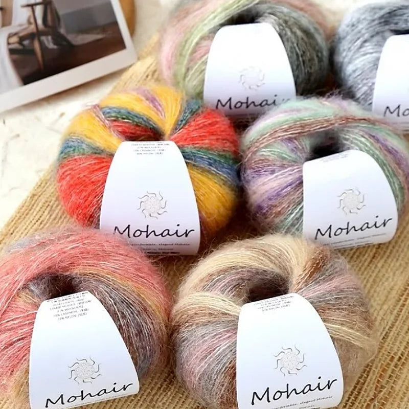 Gradient Mohair Soft Cotton Yarn for Baby Sweater Hat Scarf