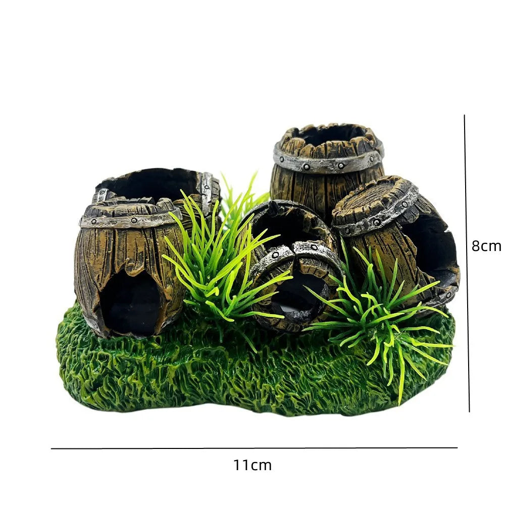 Fish Tank Artificial Bridge Resin Landscape Decoration Bridge Aquarium Equipment Accessories Ornament Cave Aquatic Pet Fish