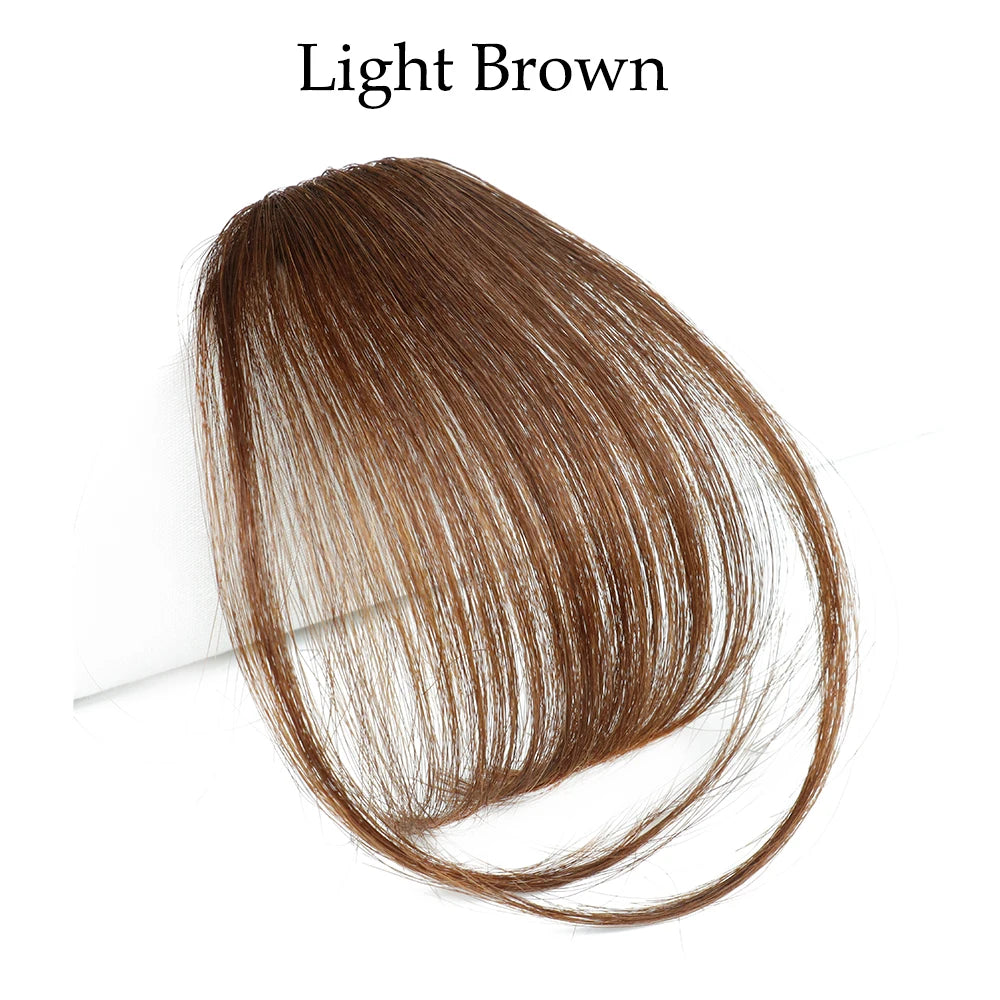 Synthetic Air Bangs Natural Short Brown Black Fake Hair Fringe Extension 1 Clip In Hairpieces Accessories For Women Girl