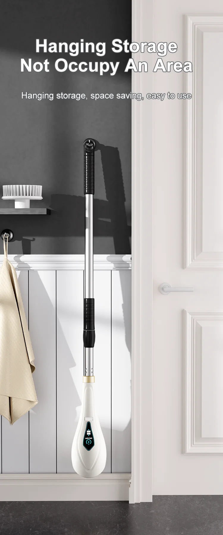 Xiaomi 8 in 1 Electric Cleaning Brush Multifunctional Portable Household Tool with LED Display for Kitchen and Bathroom Cleaning