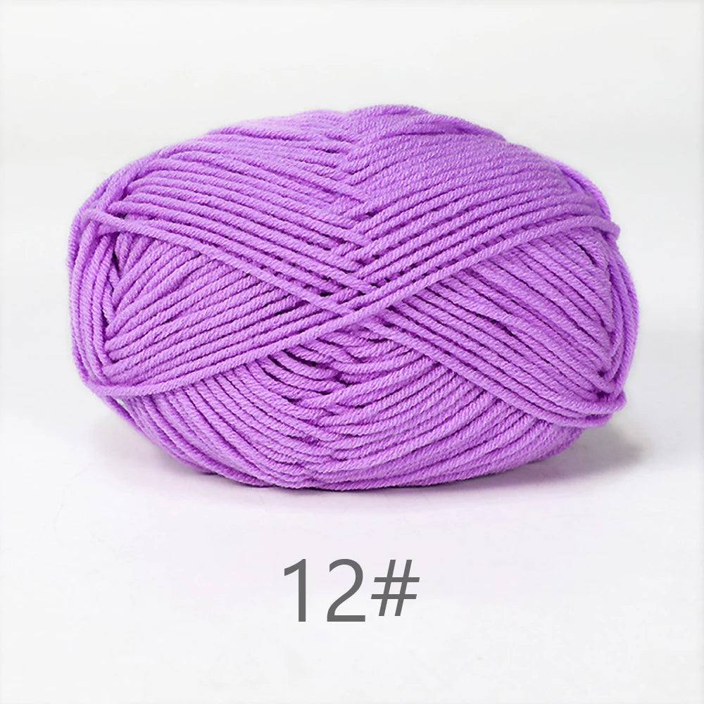 A1-1 50g Set Soft Milk Cotton Yarn for Knitting and Crochet