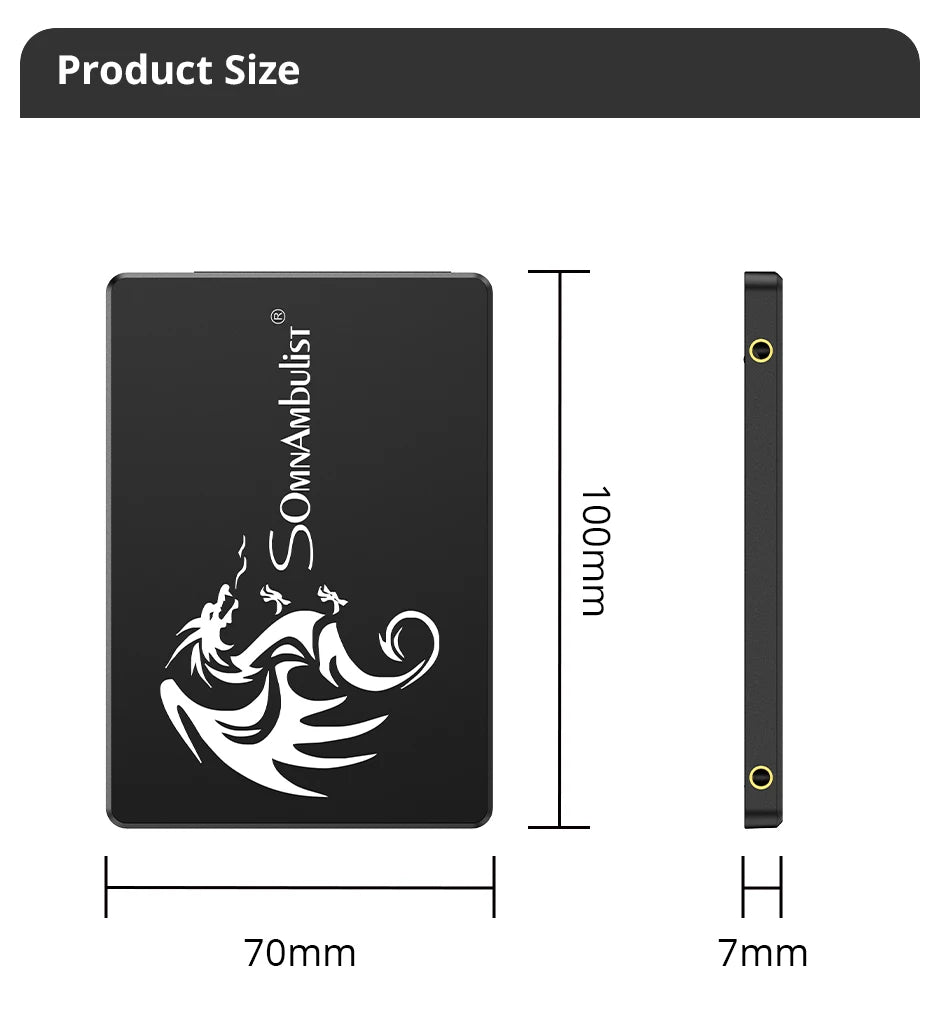 SomnAmbulist SSD 120GB 240GB 480GB 960GB Internal Sata3 Solid State Drive 2.5 128GB 256GB 512GB 1TB 2TB SSD for PC Laptop