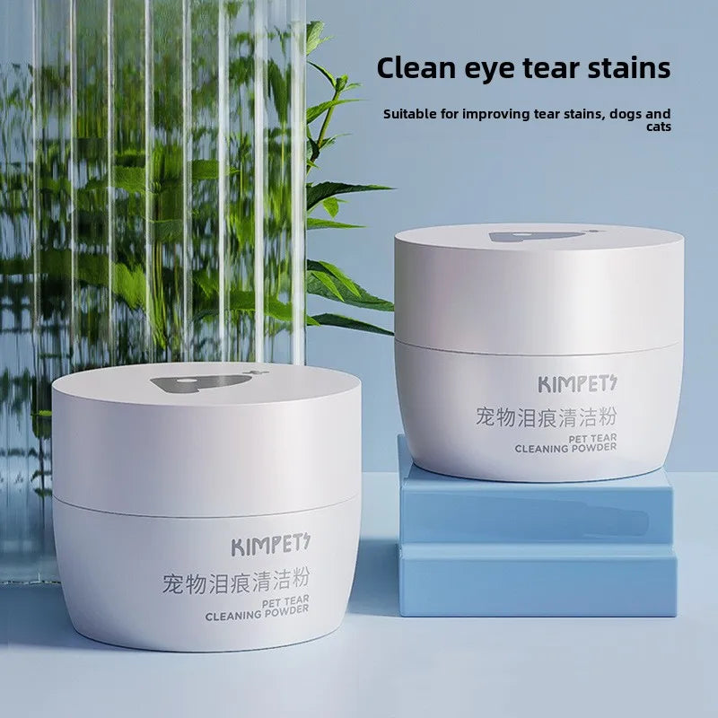 Pets Tear Stain Remover Powder 30g Cat And Dog Eye Tear Stain Powder With Tear Stain Brush Gentle Absorbing Tears Powder