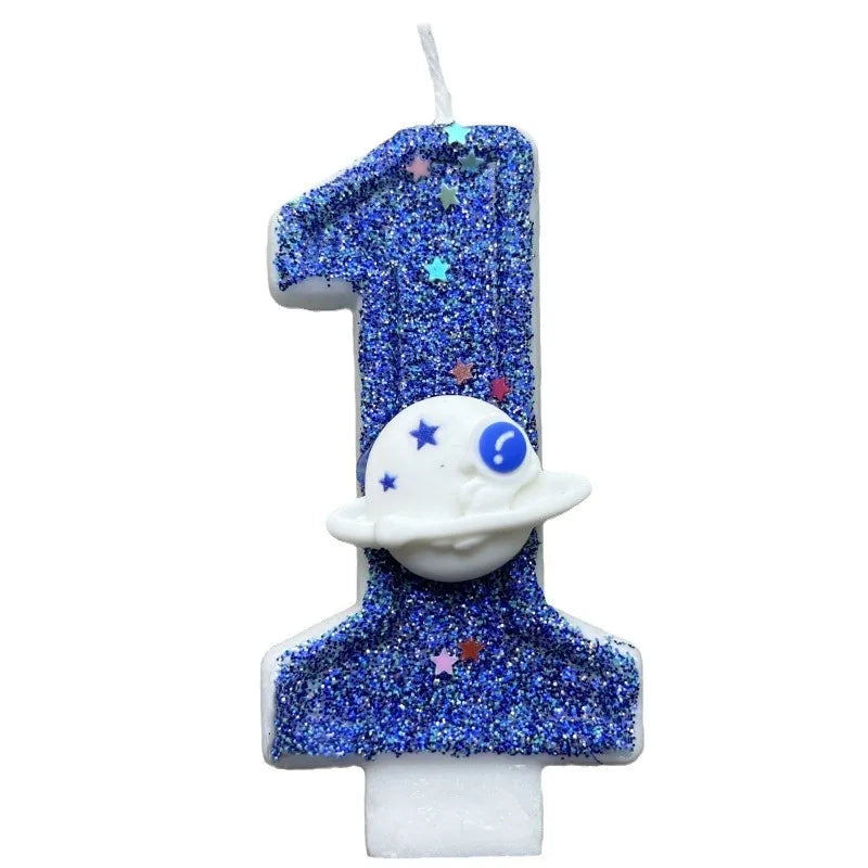 DIY Digital Birthday Wax Planet Universe Cake Candles