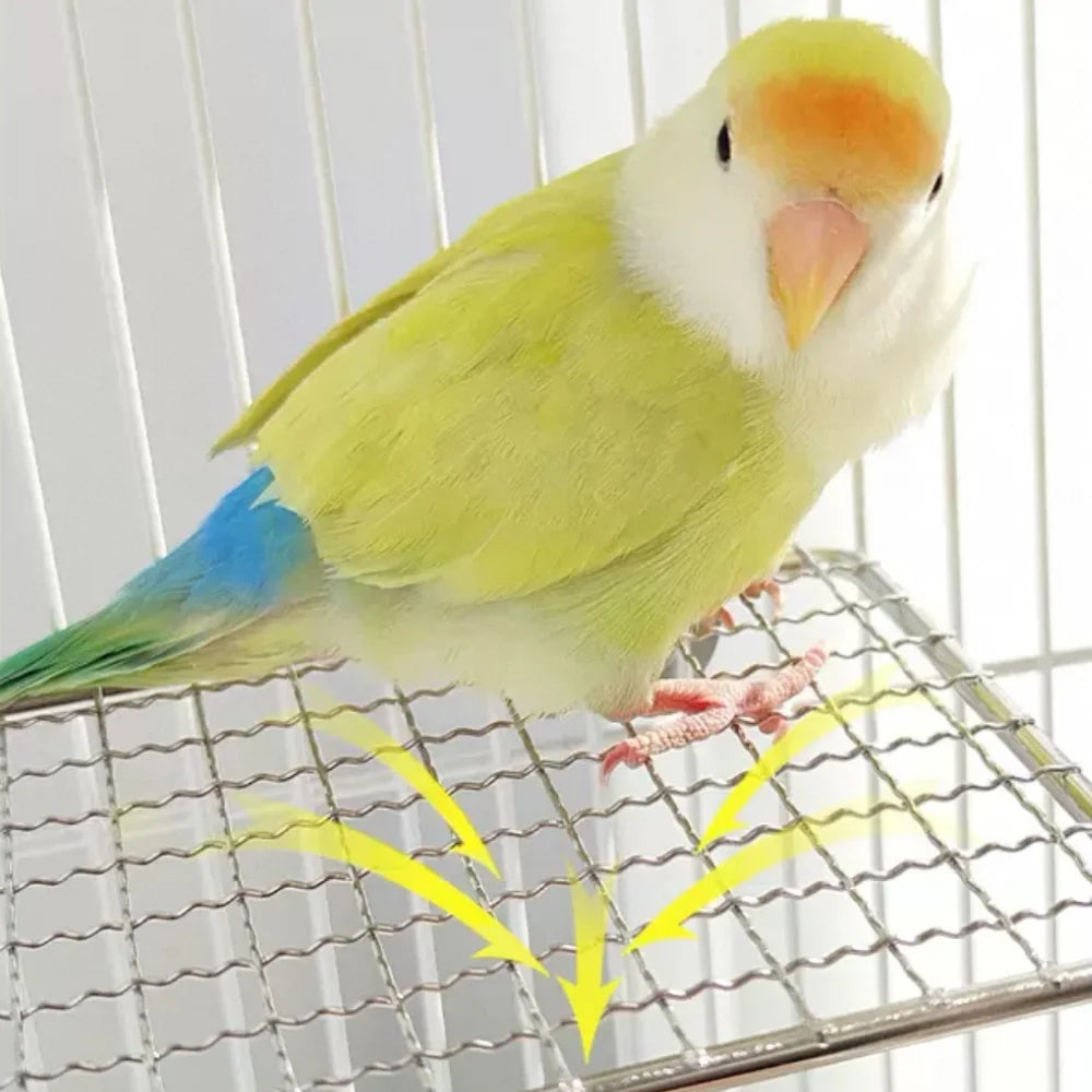 15*10CM Parrot Stainless Steel Rest Platform Stainless Steel Birdcage Bracket Parrot Perch Platform Birdcage Accessories