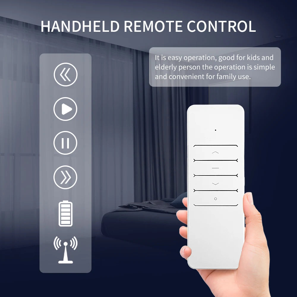 Motores de cortina inteligentes eléctricos Tuya WiFi/ZigBee Motor de persiana inteligente con control remoto RF Alexa Echo Asistente de Google 225MM