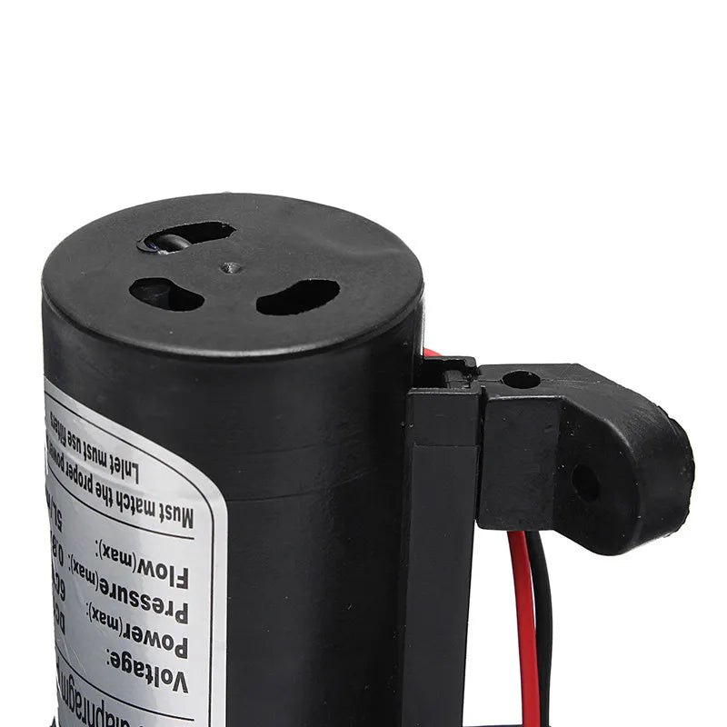 Bomba de agua eléctrica agrícola de 12 V CC, 60 W, 120 PSI, 5 L/MIN, micropulverizador de agua de diafragma de alta presión negro, adaptador de 12 V para lavado de automóviles