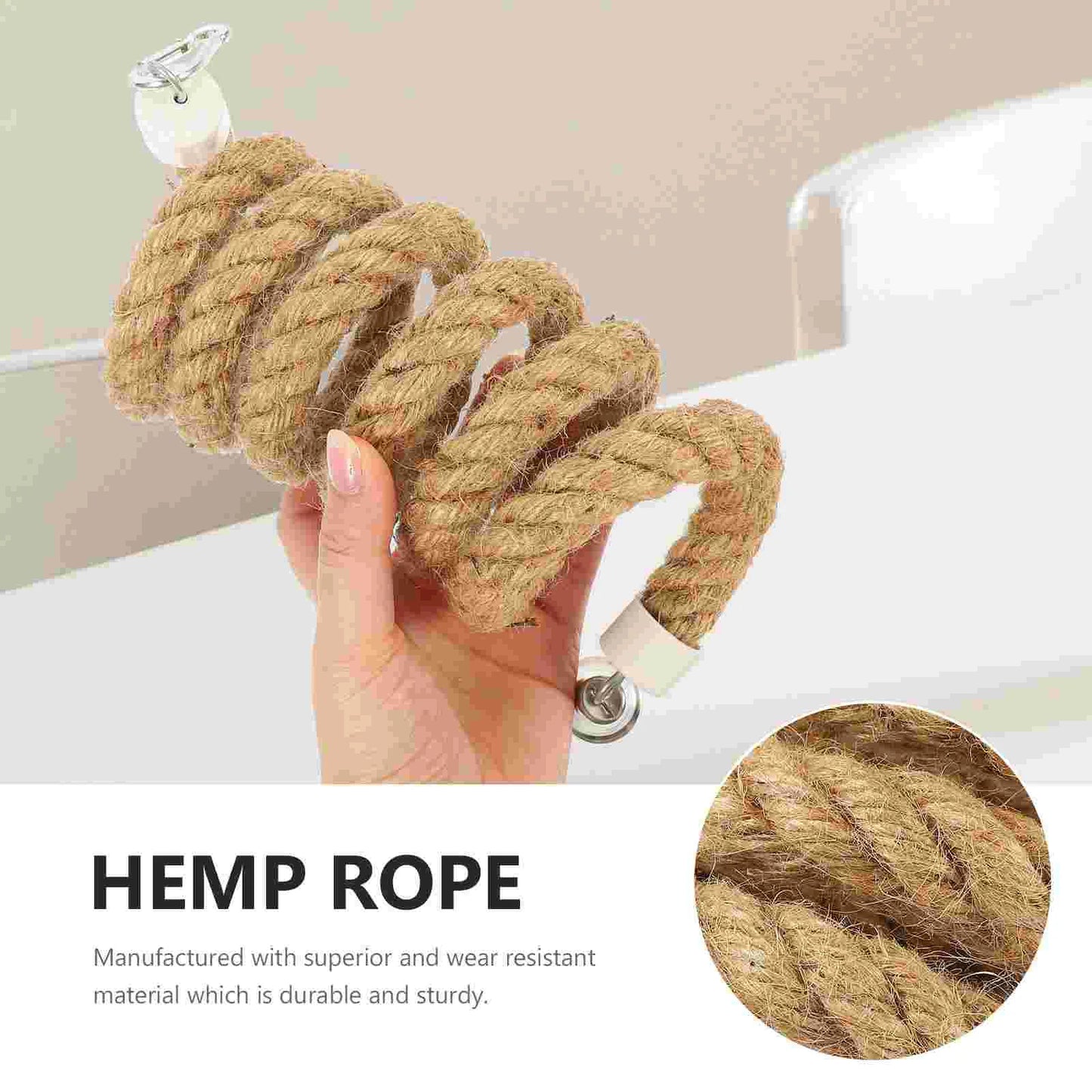 2M Durable Cotton Climbing Rope Toy Bird Rope Perch Parrot Swing Stand Rope Perches For Cages Pet Accessories Hanging Bird Toy