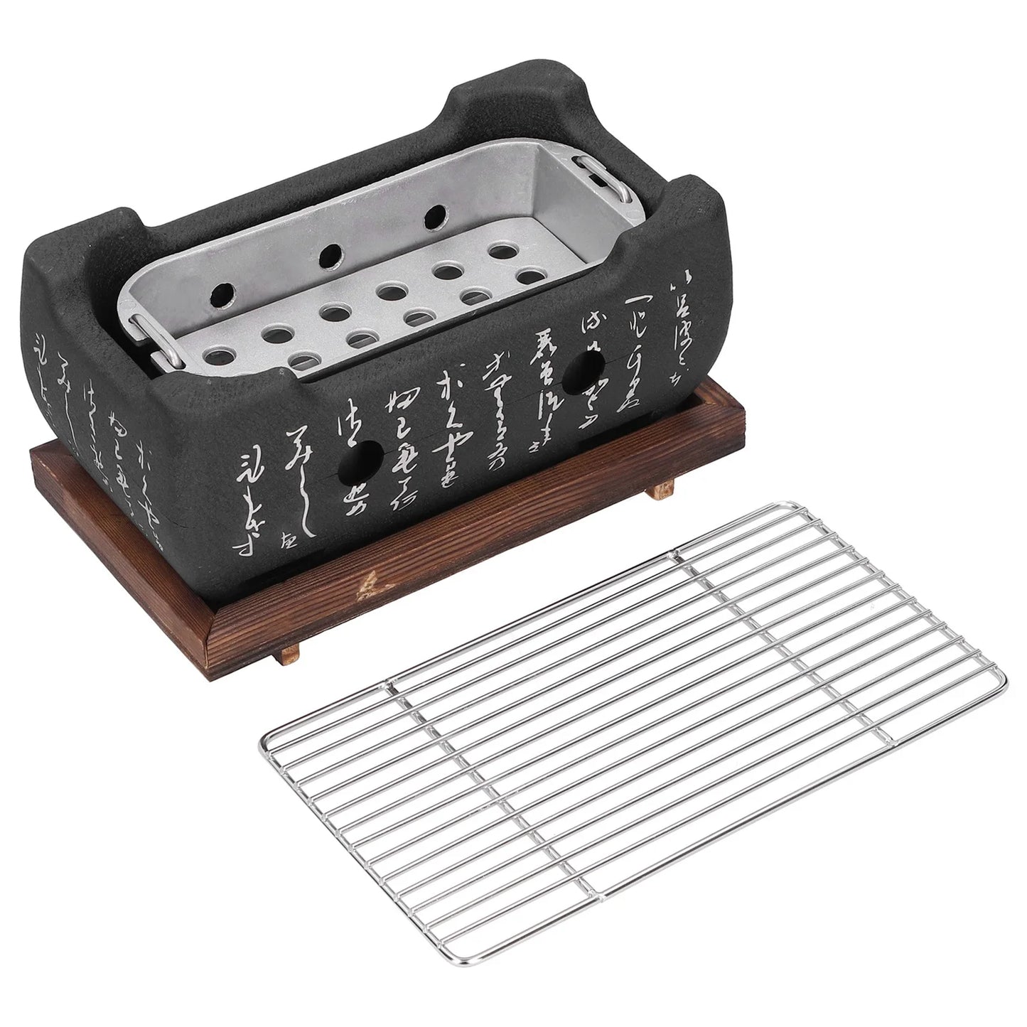 Japanese Mini Barbecue Grill Portable Aluminium Alloy Charcoal Stove for Outdoor and Indoor Cooking